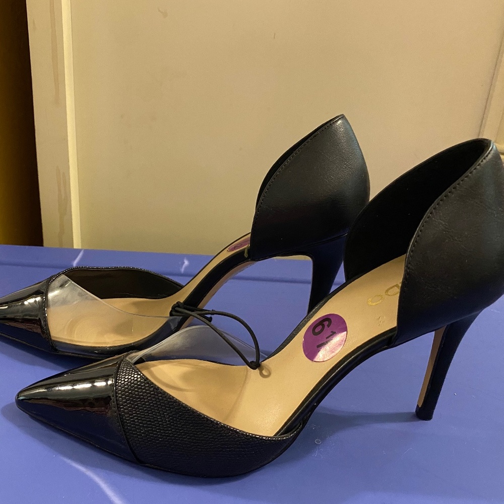 Black/Clear heels